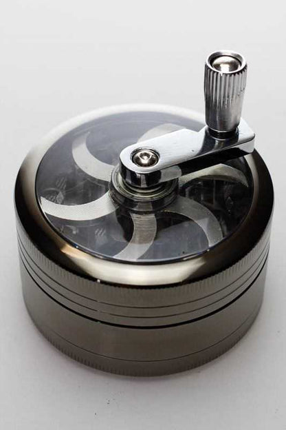 3 parts aluminum herb grinder with handle