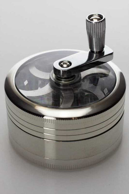 3 parts aluminum herb grinder with handle