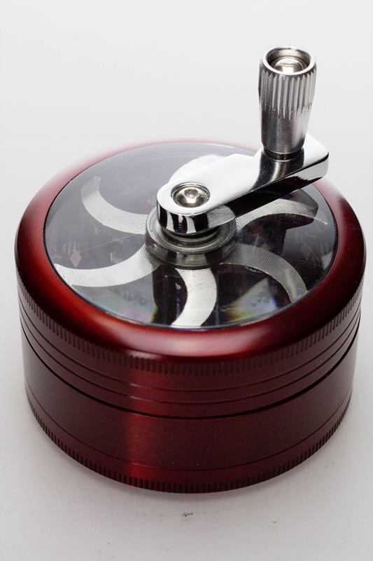 3 parts aluminum herb grinder with handle