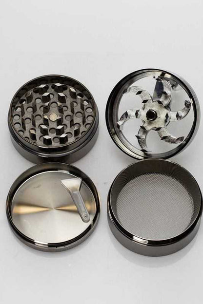 4 parts aluminium herb grinder with handle