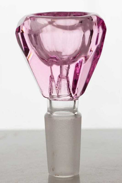 Diamond cutting shape glass bowl
