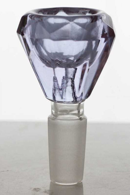 Diamond cutting shape glass bowl