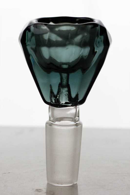 Diamond cutting shape glass bowl