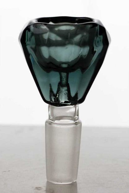 Diamond cutting shape glass bowl