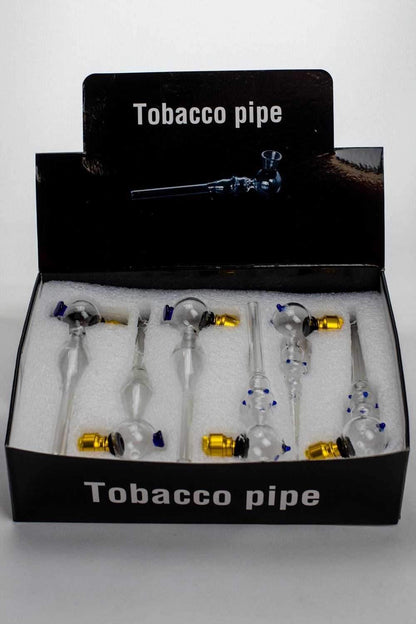 5.5" Glass tube pipe with metal screen