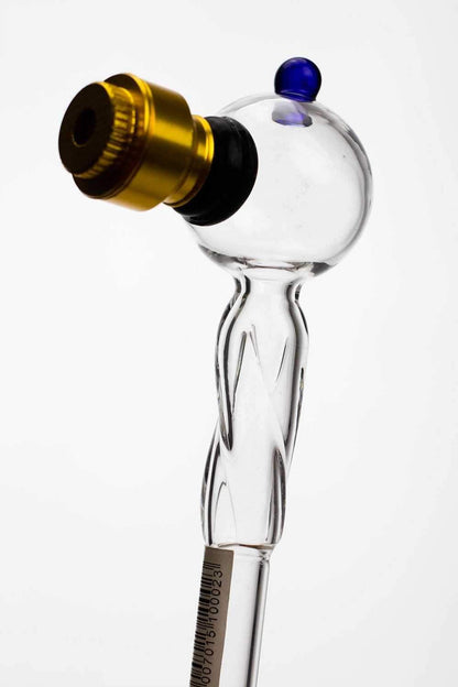 5.5" Glass tube pipe with metal screen