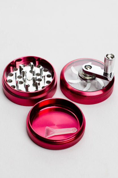 3 parts infyniti aluminium herb grinder w/handle ( GR5341 )