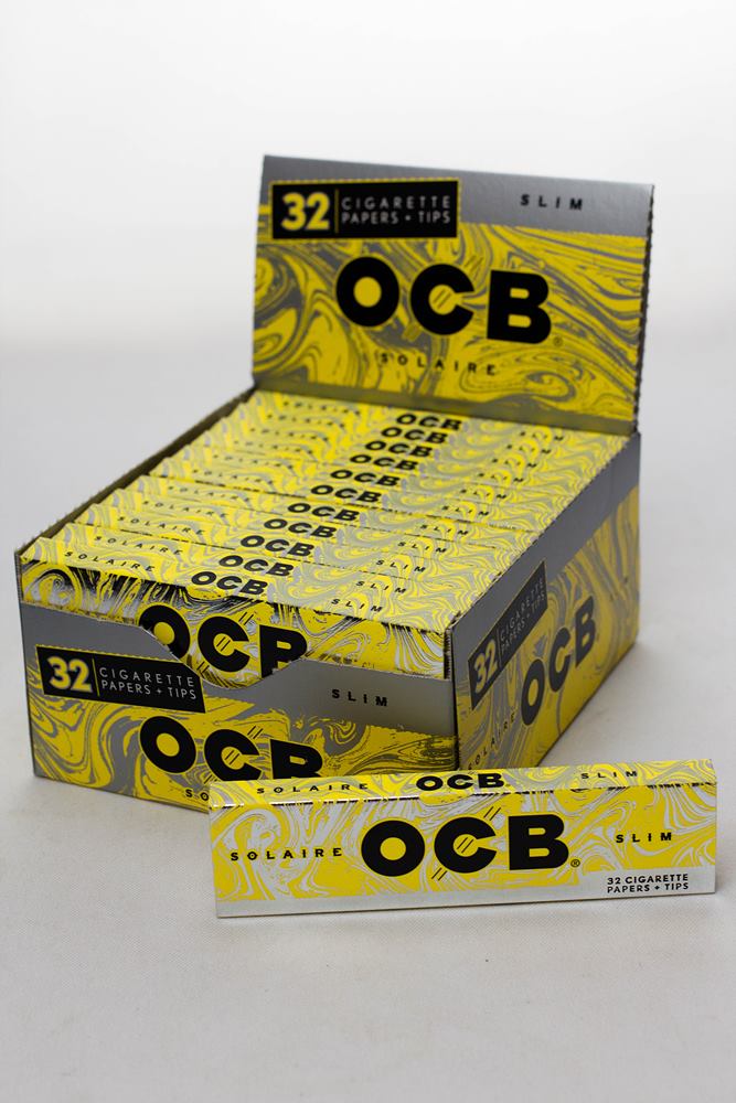 OCB Solaire slim rolling paper + Tips - 24 packs