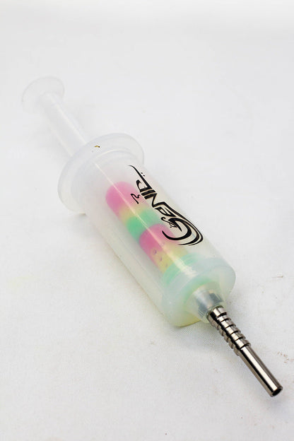 White silicone syringe shape nectar collector