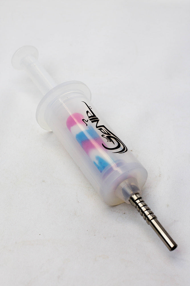 White silicone syringe shape nectar collector