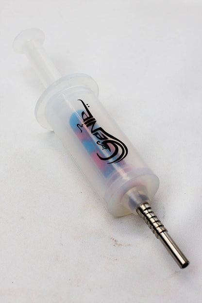 White silicone syringe shape nectar collector