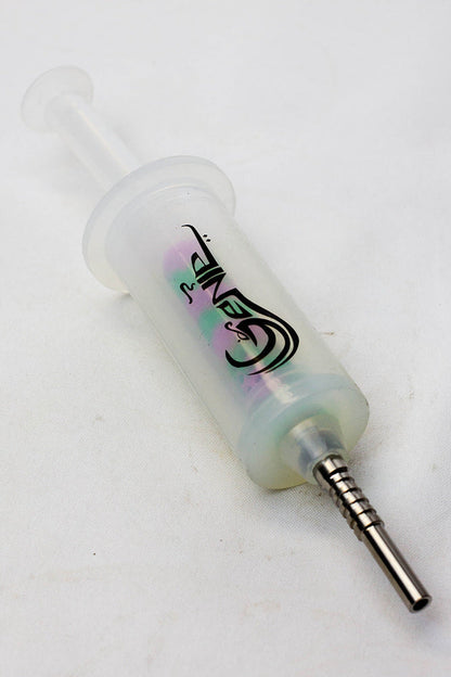 White silicone syringe shape nectar collector
