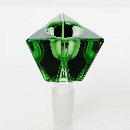 Triangular pyramid Glass Green bowl