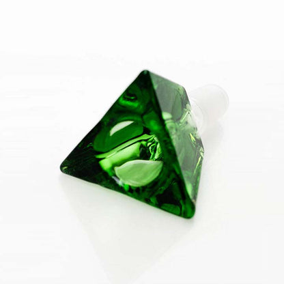 Triangular pyramid Glass Green bowl