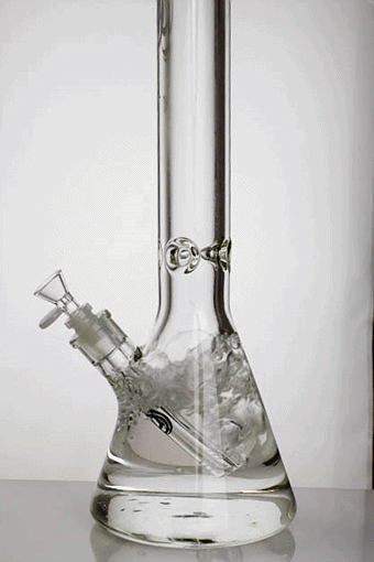 24" Genie 9 mm color accented beaker water bong