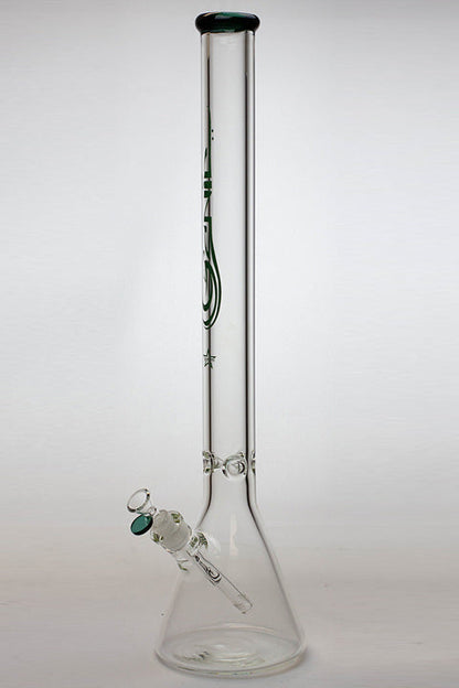 24" Genie 9 mm color accented beaker water bong