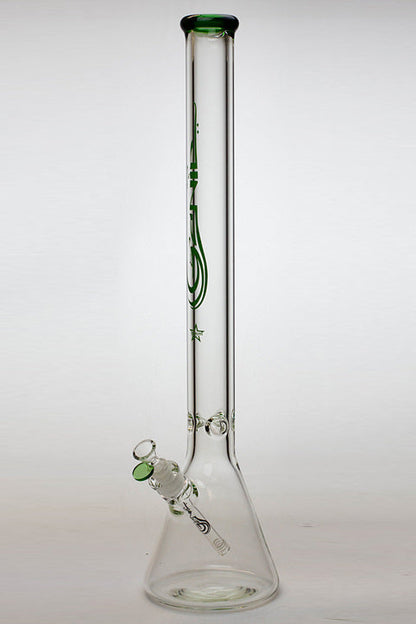 24" Genie 9 mm color accented beaker water bong