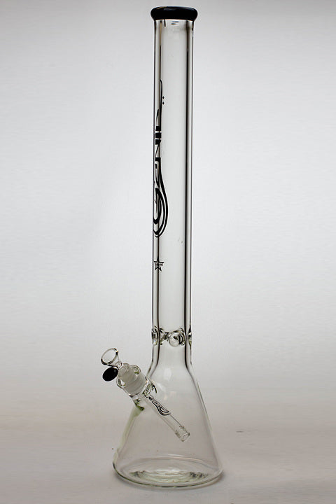 24" Genie 9 mm color accented beaker water bong
