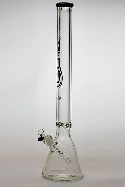 24" Genie 9 mm color accented beaker water bong