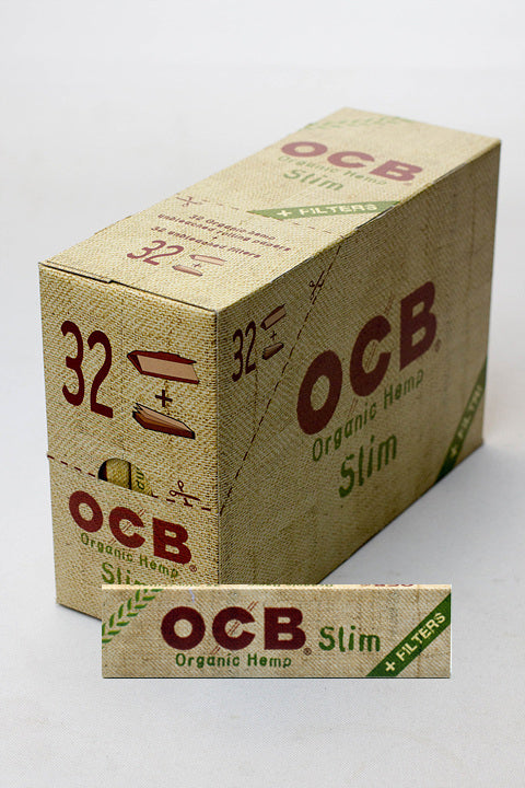OCB Organic Hemp range King Slim + Filter - 32 packs