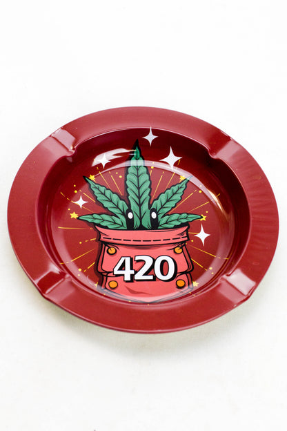 Smoke Arsenal round metal ashtray