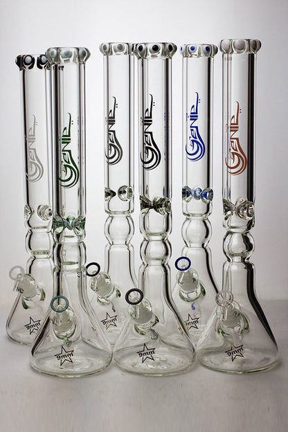 19.5" Genie 9 mm curved shaft glass beaker bong