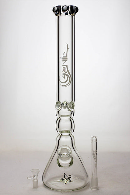 19.5" Genie 9 mm curved shaft glass beaker bong