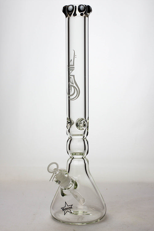19.5" Genie 9 mm curved shaft glass beaker bong