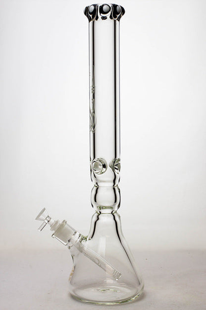 19.5" Genie 9 mm curved shaft glass beaker bong