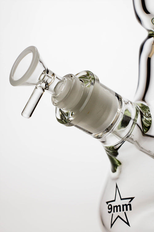 19.5" Genie 9 mm curved shaft glass beaker bong