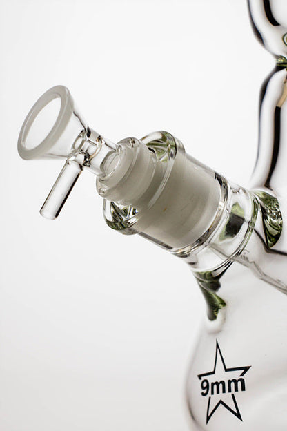 19.5" Genie 9 mm curved shaft glass beaker bong