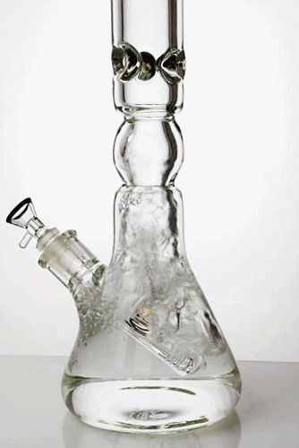19.5" Genie 9 mm curved shaft glass beaker bong