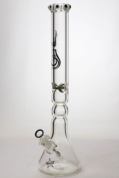 19.5" Genie 9 mm curved shaft glass beaker bong