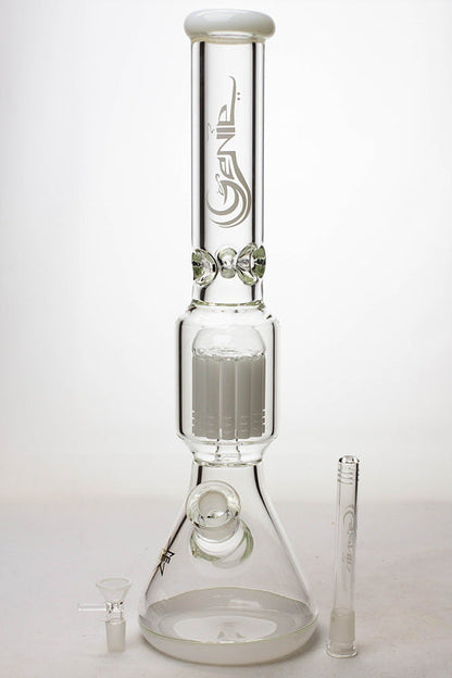 17.5" Genie 10-arm  9 mm colored bottom glass bong ( GE4180 )_3