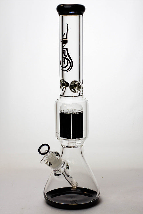 17.5" Genie 10-arm  9 mm colored bottom glass bong ( GE4180 )_13