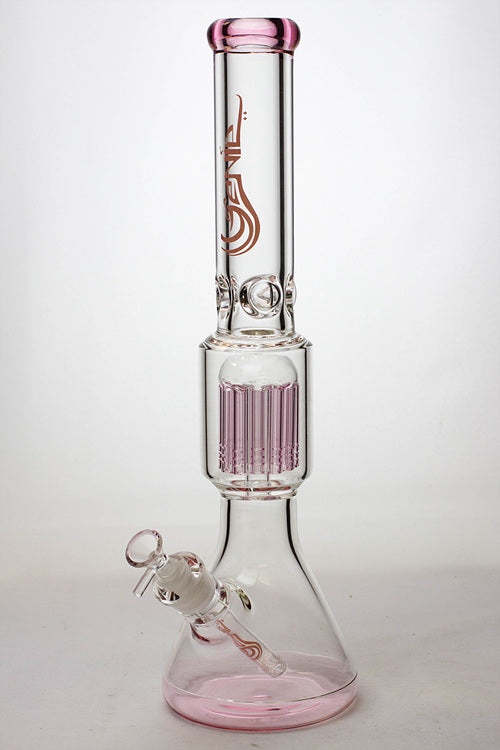 17.5" Genie 10-arm  9 mm colored bottom glass bong ( GE4180 )_14