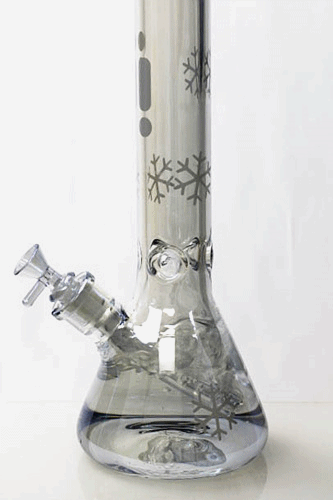 24" Infyniti Snowflake 7 mm metallic glass water bong