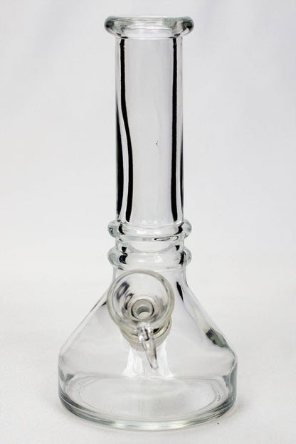 6" heavy clear soft glass water bong