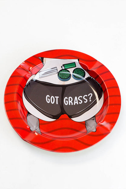 Smoke Arsenal round metal ashtray