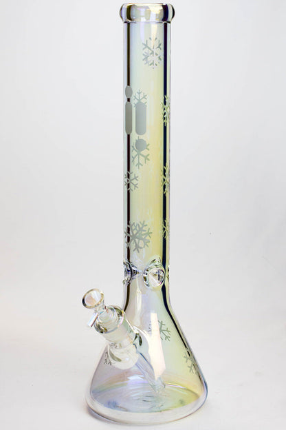 18" Infyniti Snowflake 7 mm metallic glass water bong ( GP1592 )
