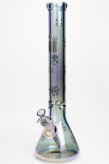 18" Infyniti Snowflake 7 mm metallic glass water bong ( GP1592 )