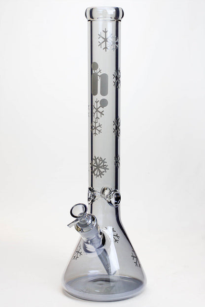 18" Infyniti Snowflake 7 mm metallic glass water bong ( GP1592 )