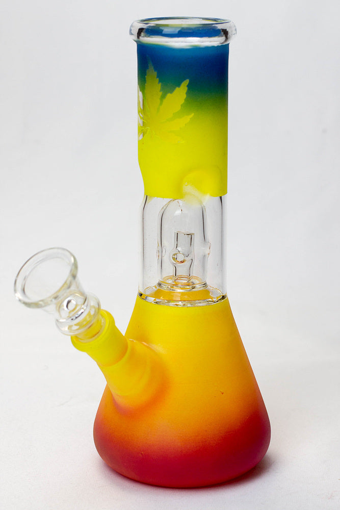 8" dome percolator beaker water bong-Leaf