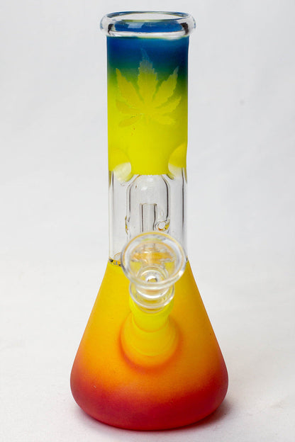 8" dome percolator beaker water bong-Leaf