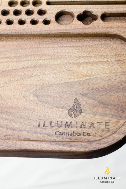Walnut King size rolling tray K2