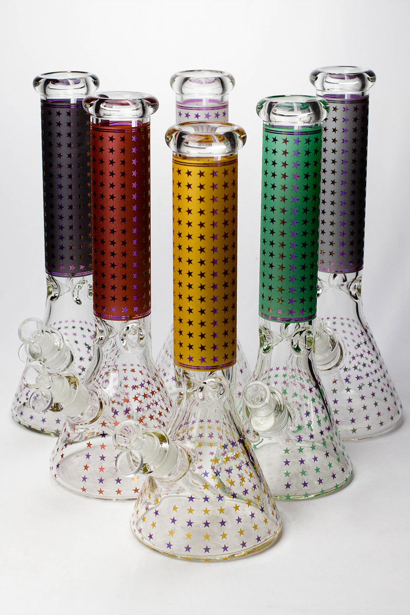 14" Star 7 mm glass water bong