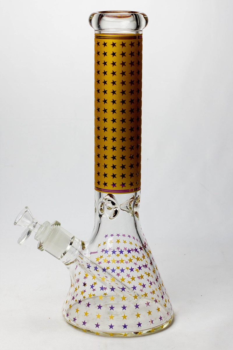 14" Star 7 mm glass water bong