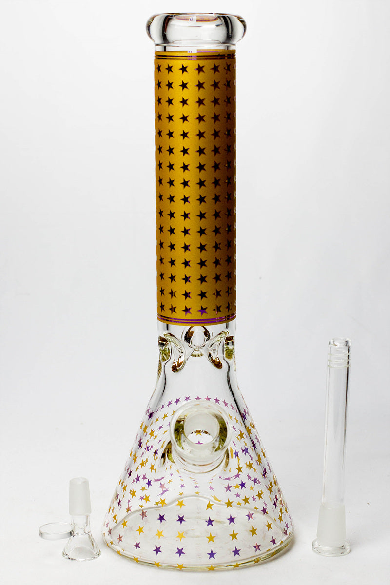 14" Star 7 mm glass water bong
