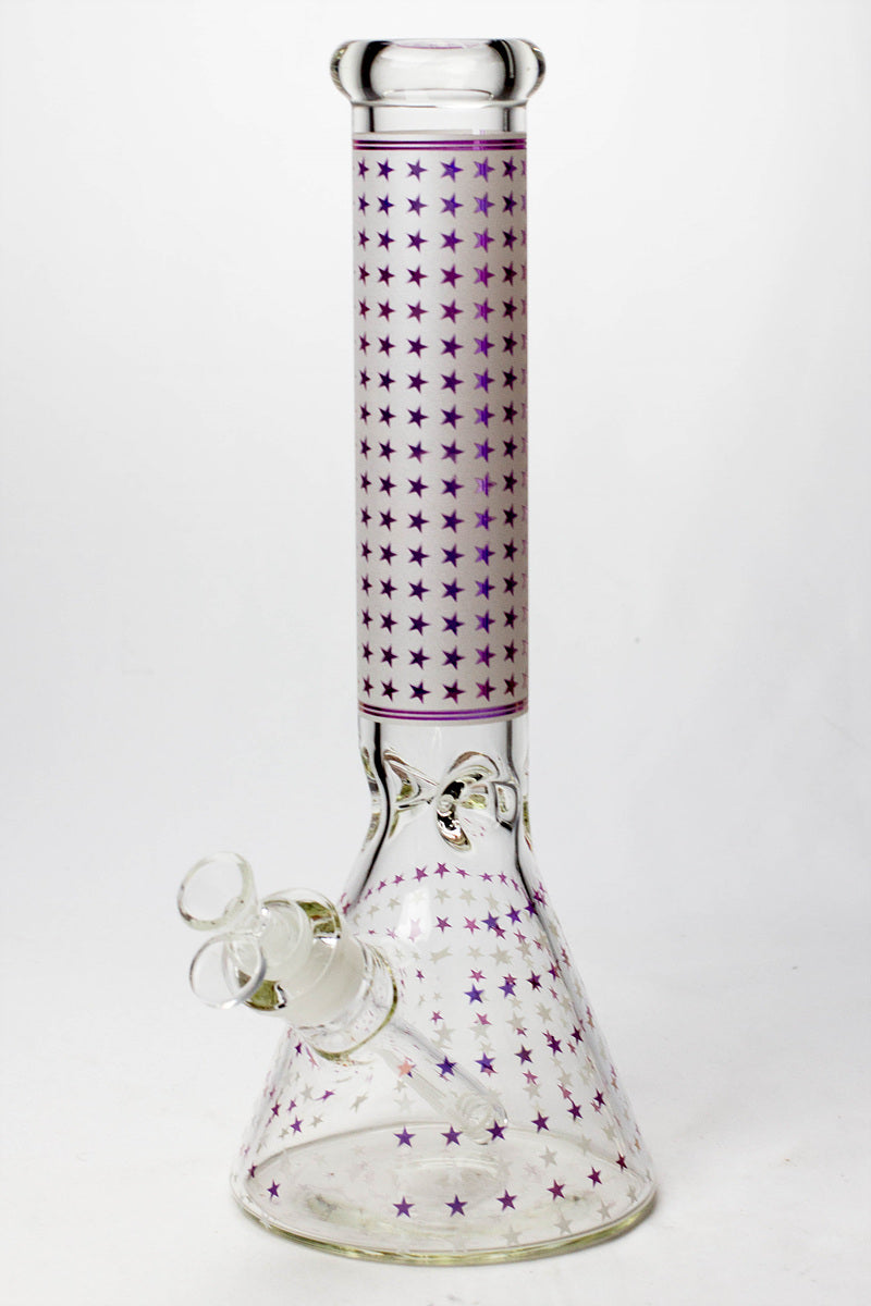 14" Star 7 mm glass water bong