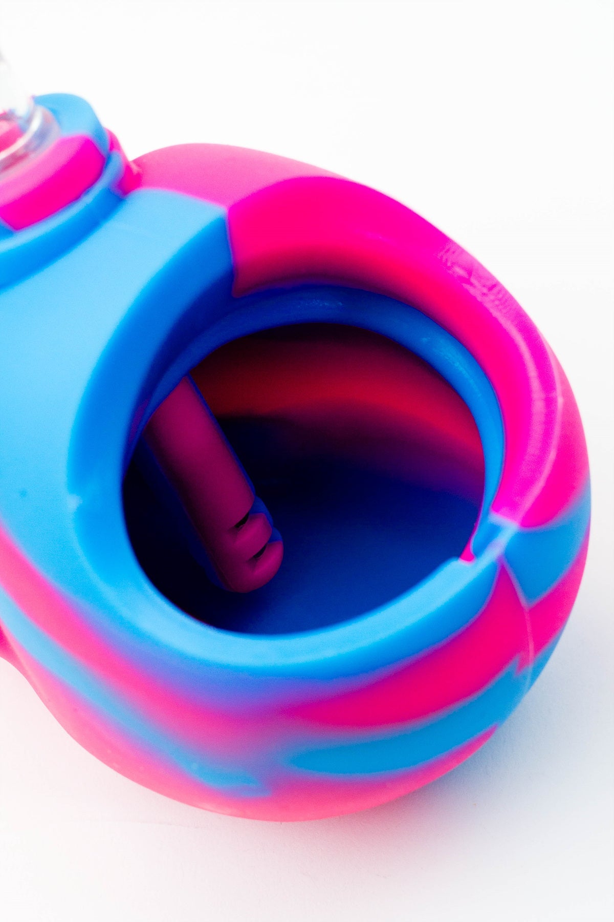 9" Genie skull multi colored detachable silicone water bong